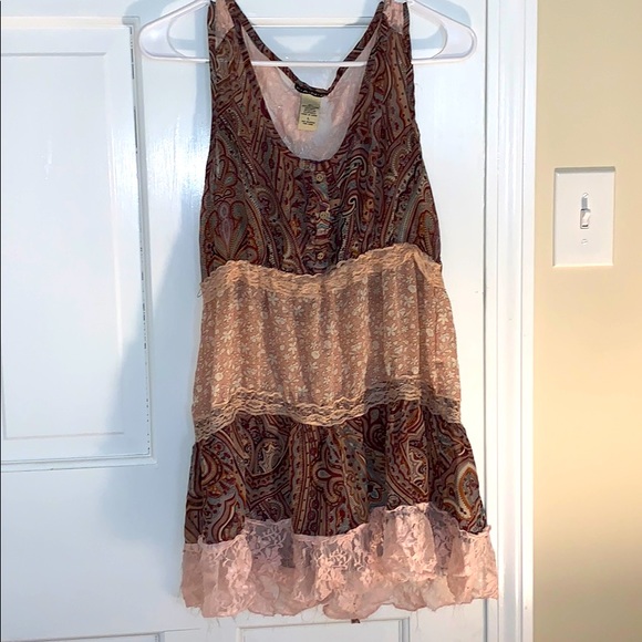 FANG Tops - Flowy Sheer Tunic Tank